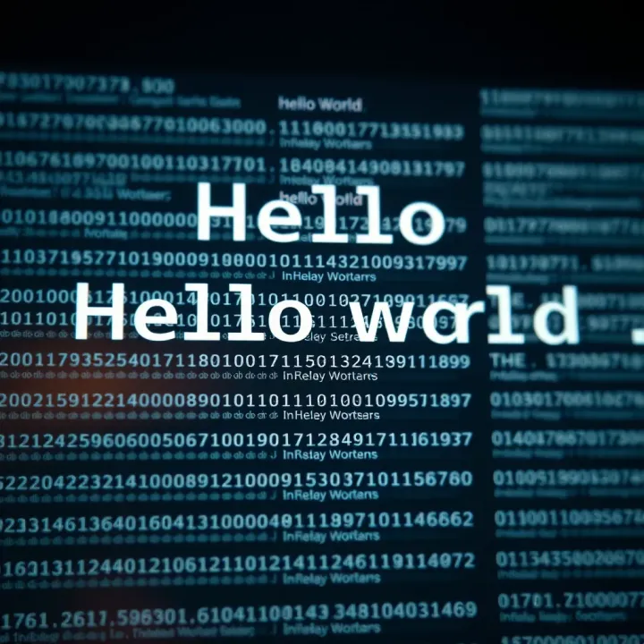ASCII Encoding and Binary Conversion for Hello World Diagram illustrating ASCII table mapping characters to binary values for Hello World