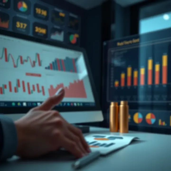 Illustration of risk assessment and management concepts with charts and graphs