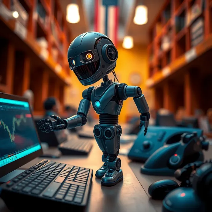 Conceptual illustration of benefits and risks of binary option robots for South African traders