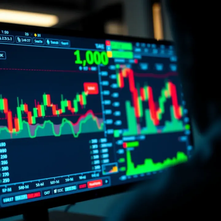 Automated trading software interface showing binary options charts and signals
