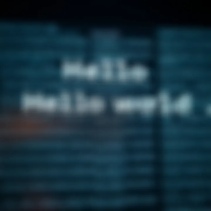 Diagram illustrating ASCII table mapping characters to binary values for Hello World