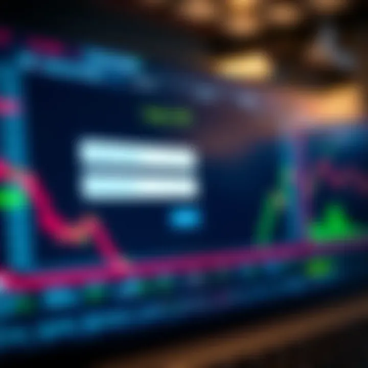 Secure login screen displaying username and password fields on a digital trading platform