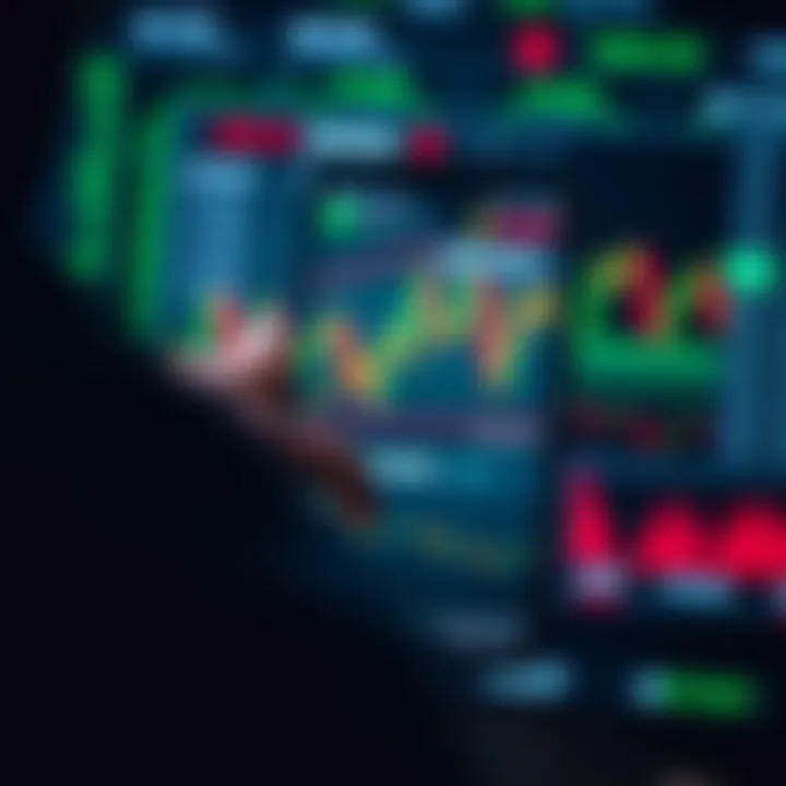 User interacting with a stock trading app interface displaying South African market data