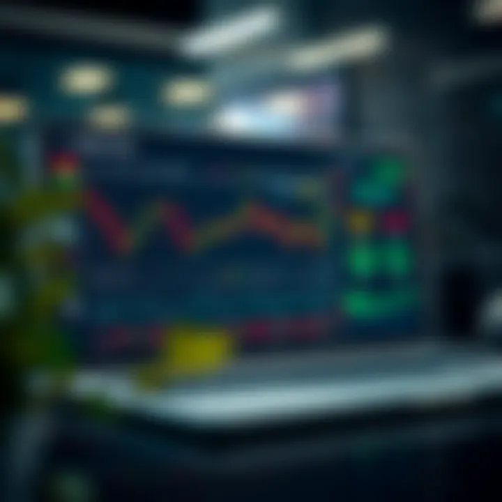 Dashboard interface displaying forex trading charts and technical indicators