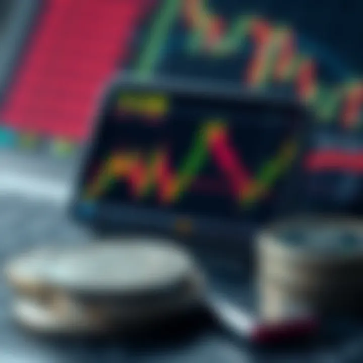 Illustration of currency pairs and risk management tools used in forex trading