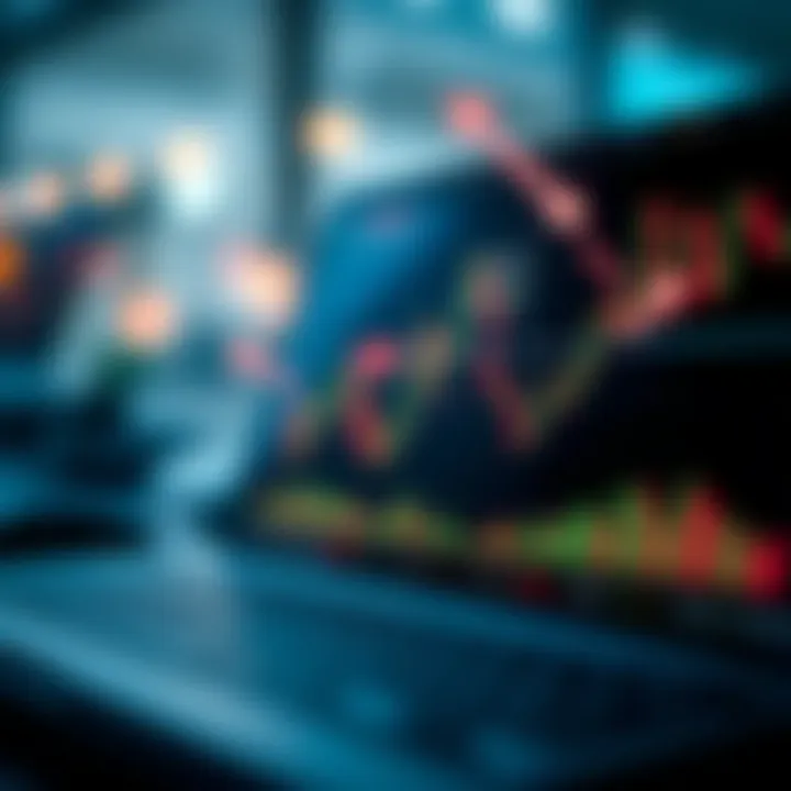 Visual representation of forex trading strategies with arrows indicating entry and exit points on graphs