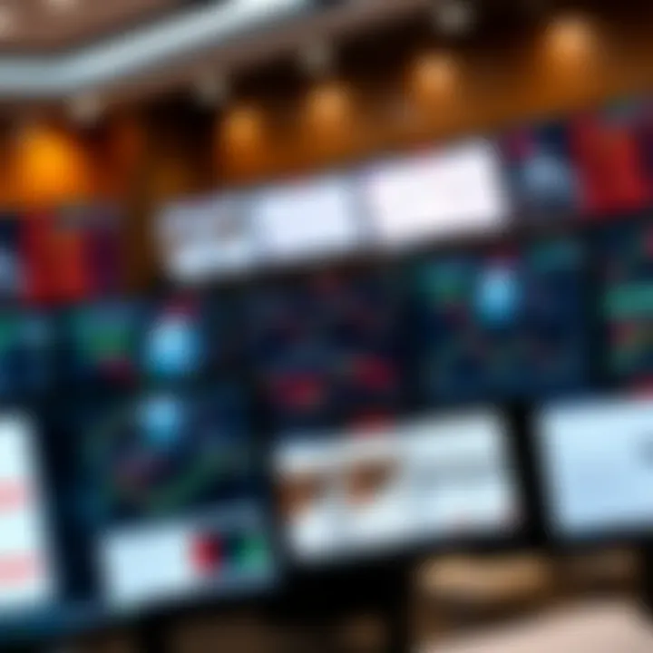 Selection of quality forex trading training materials displayed on digital screens