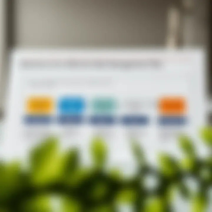 Flowchart illustrating key components of a construction risk management plan