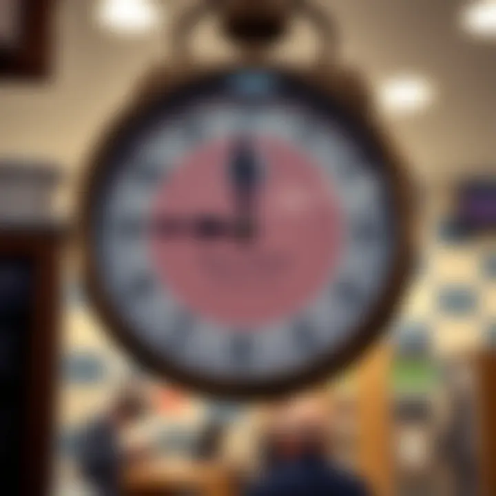 Clock showing standard trading hours for a medical clinic