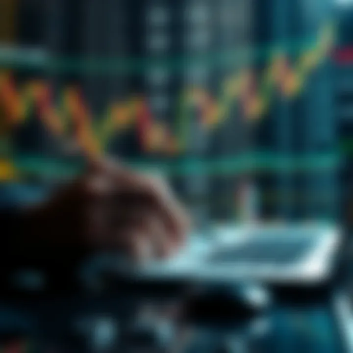 Conceptual graphic illustrating risk management techniques and broker selection criteria