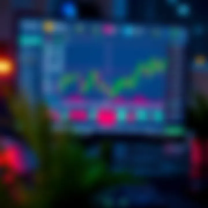 Computer screen displaying forex trading platform with risk management features