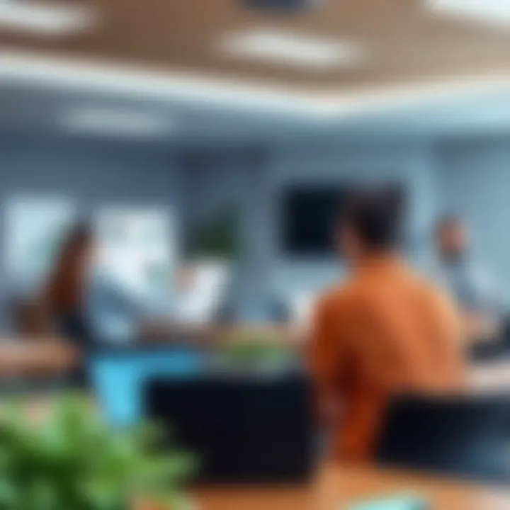 Practical Risk Management Training in Academic Environment Classroom setting with students engaging in practical risk management training using charts and laptops