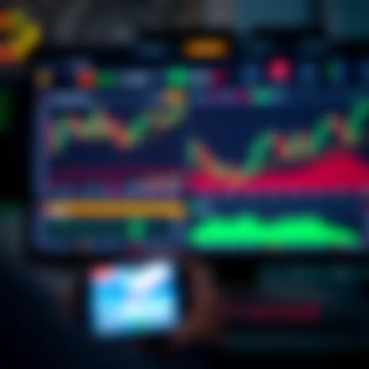 Digital dashboard displaying key stock indicators and technical analysis tools used in swing trading