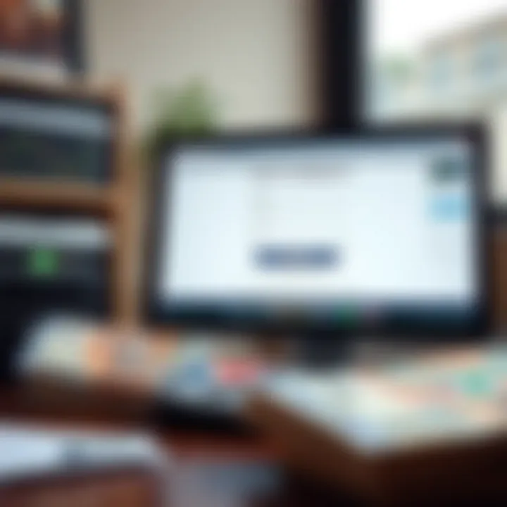 Computer screen displaying a forex broker registration form alongside South African Rand currency notes