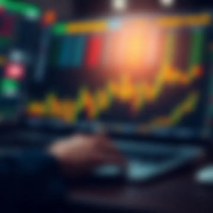 Conceptual graphic illustrating risk management and strategy planning in online forex trading