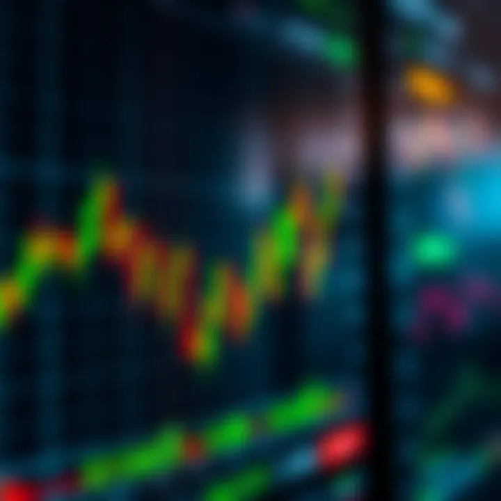 Graph showing currency pairs fluctuating on a digital trading platform