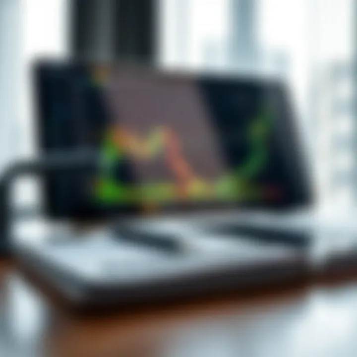 Core Forex Trading Strategies and Risk Management Insights Graph showing currency pair trends with forex trading tools and notebook on desk