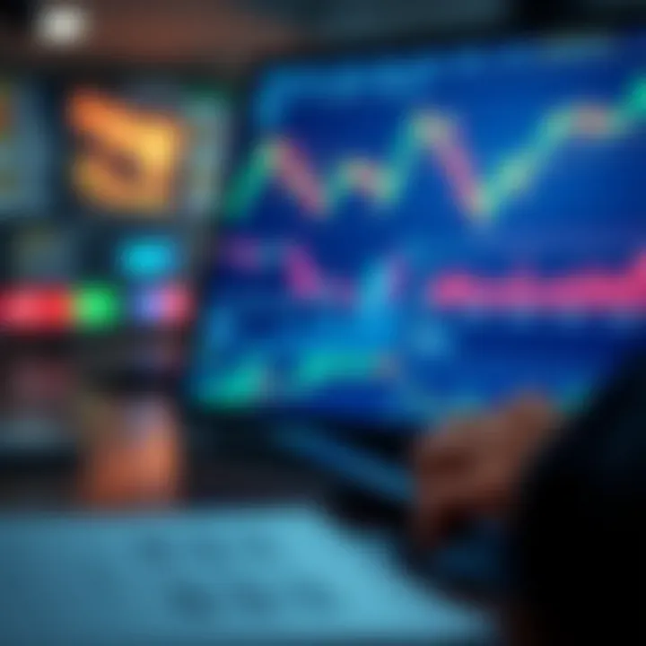 Illustration of risk management strategy in forex trading with charts and protective shield