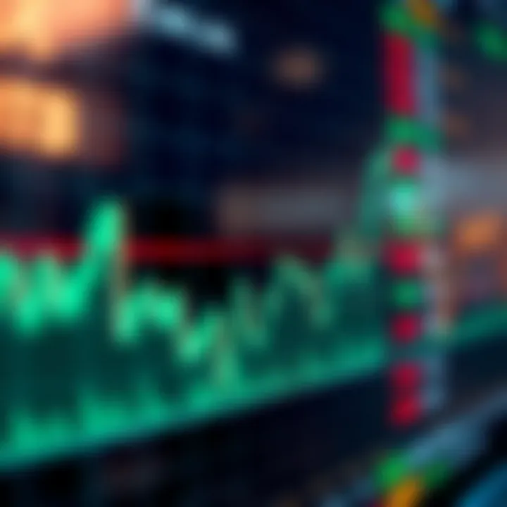 Graph showing currency exchange rates fluctuating on a digital financial chart