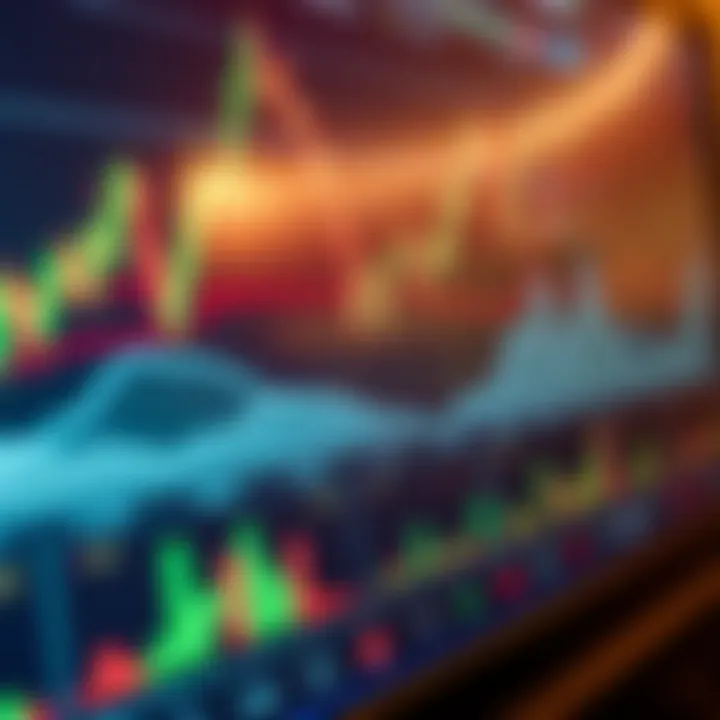 Digital interface showing forex trading charts and currency symbols focused on South African rand