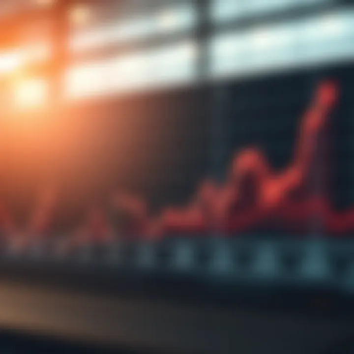 Graph depicting the fluctuating trends of currency exchange rates over time