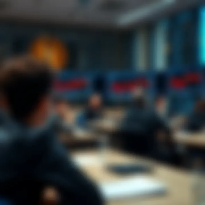 Modern classroom setting with students engaged in forex trading training in Johannesburg