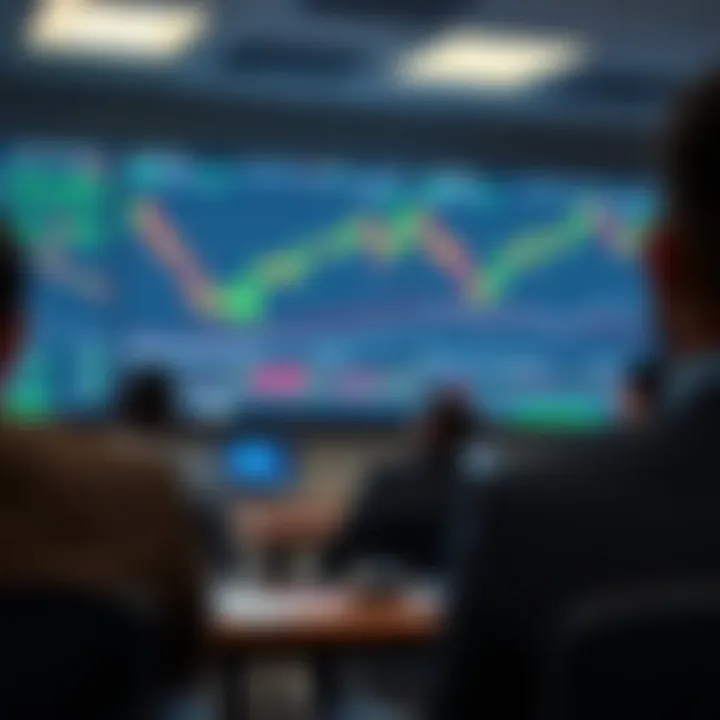 Classroom setting with a digital screen displaying forex trading concepts in a South African financial context