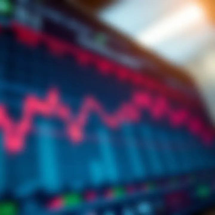 Graph showing rising currency exchange rates on a digital trading platform