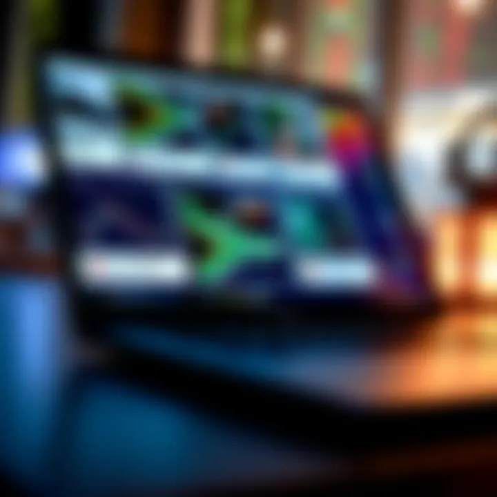 Laptop screen displaying various free forex trading course modules with South African flag icon