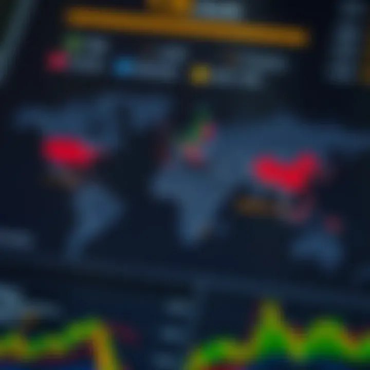 Global map highlighting key international events affecting currency markets