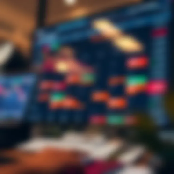 A digital calendar displaying key economic events impacting the foreign exchange market