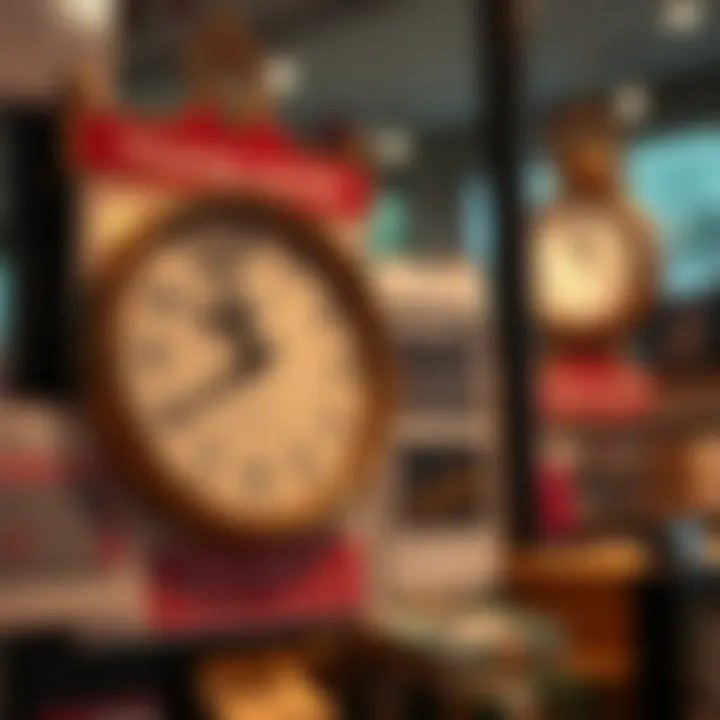 Clock and calendar representing trading hours and holiday schedule