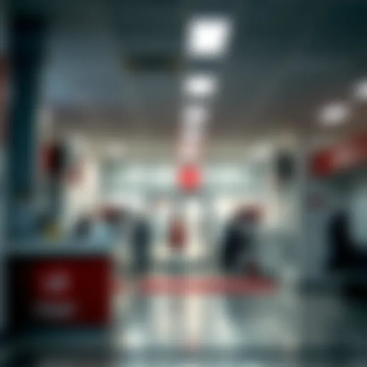 Interior of Hatfield Post Office with service counters and customer waiting area