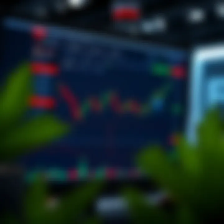 Representation of a secure online trading platform interface displaying risk management tools and broker selection options