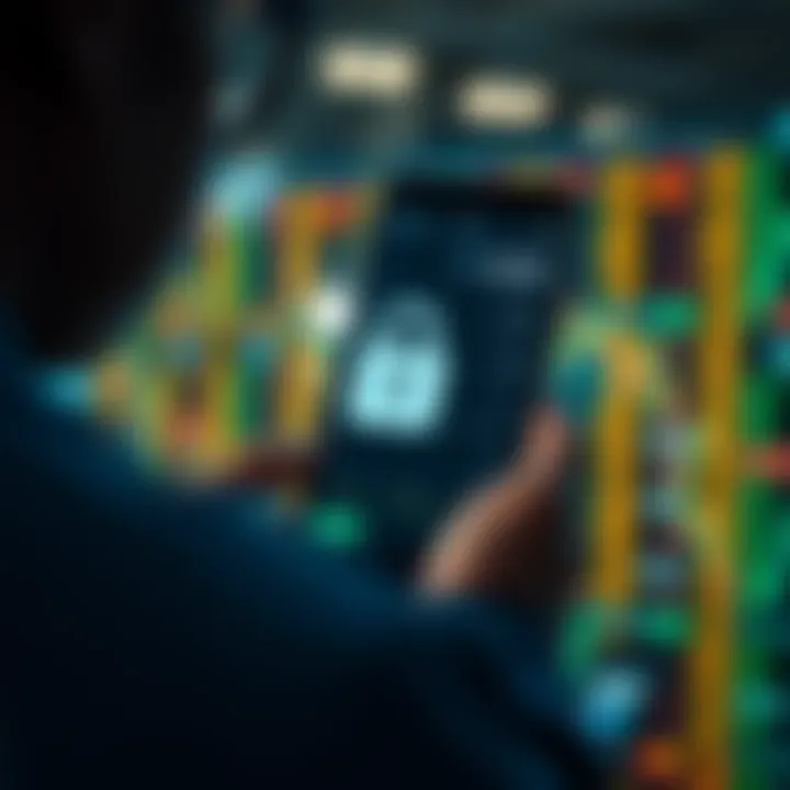 Illustration of a secure mobile transaction symbolizing safety features in forex trading applications