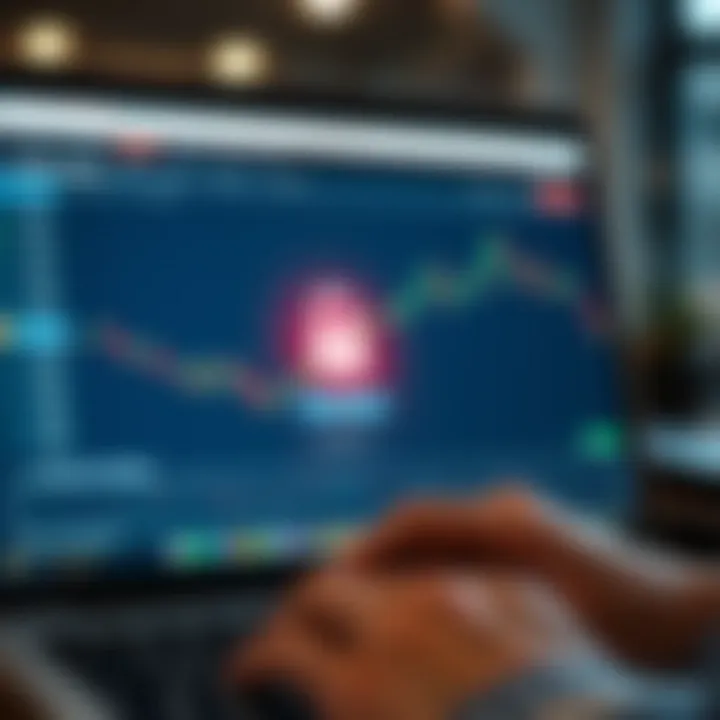 Secure login screen with encryption icons representing safe access to trading platforms