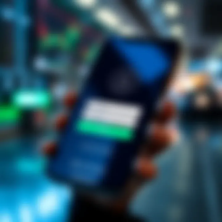 Secure login screen on a smartphone with encryption icons symbolizing safe forex trading practices in South Africa