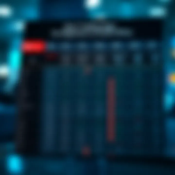 Comparison chart displaying different trading app options with costs and regulatory information