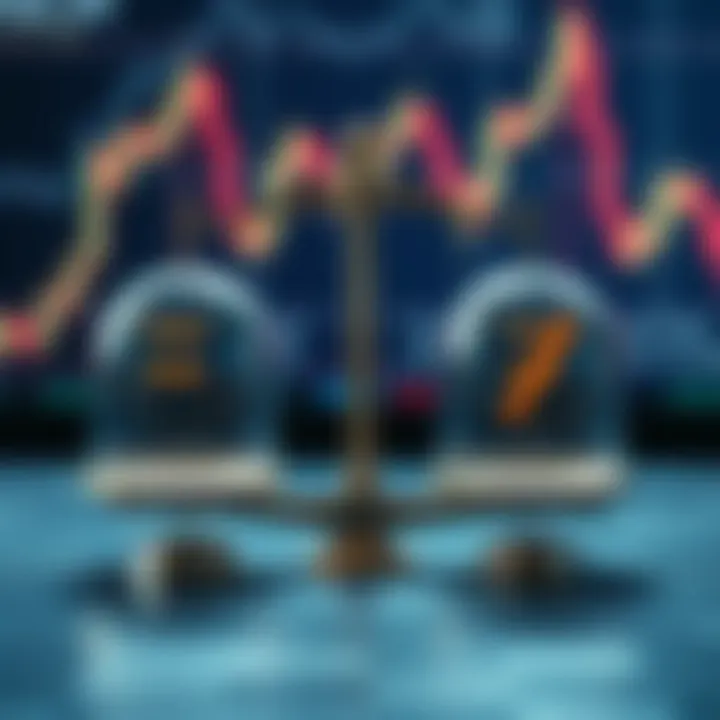Illustration of risk and reward scales symbolizing benefits and drawbacks of forex trading robots