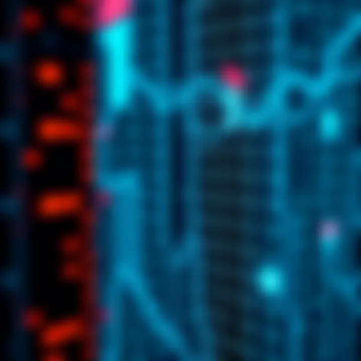 Visual representation of binary code integration in digital circuits and software applications