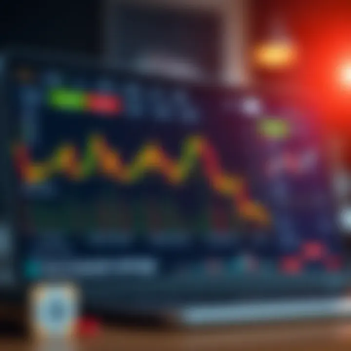 Graphical representation of binary options trading interface showing demo account features