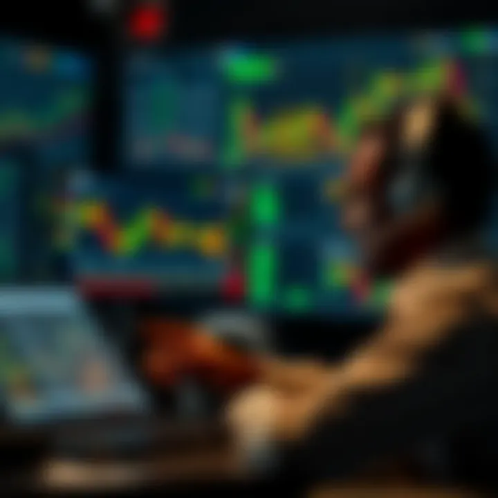 South African trader using digital tools and charts to evaluate binary options signals