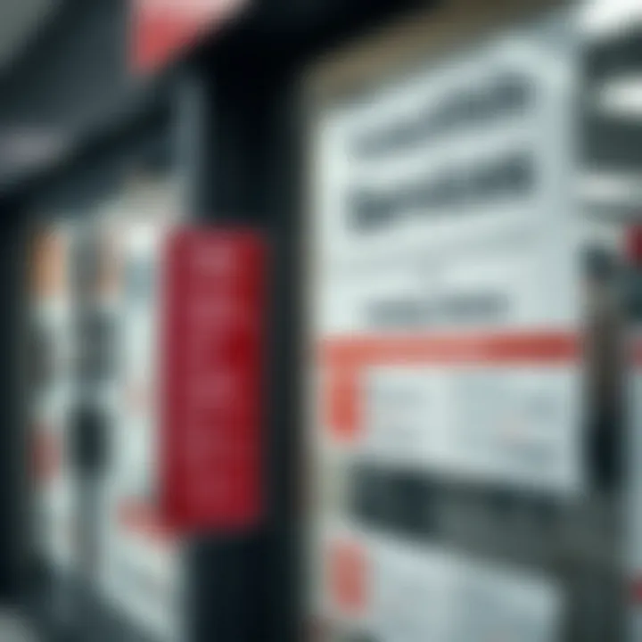 Informational signage displaying services offered and holiday closure notices at Home Affairs Alberton