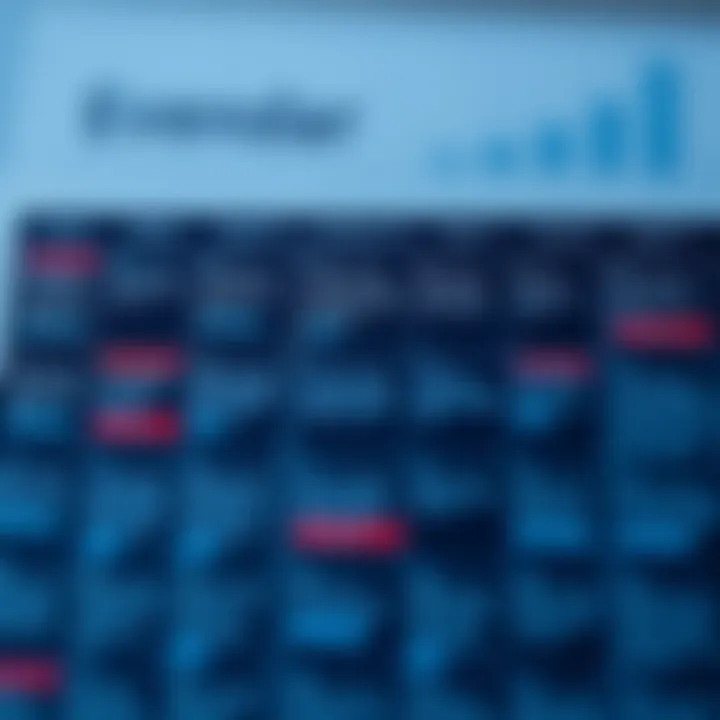 Calendar depicting key economic events and data releases relevant to South African investors