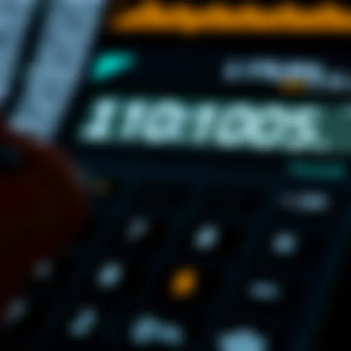 Illustration of a digital calculator interface displaying binary arithmetic operations and results