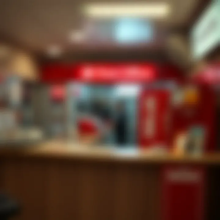 Counter inside Wilro Park Post Office with postal services being offered