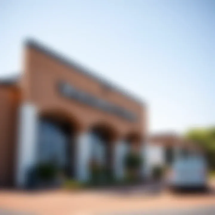 Exterior view of Winklespruit Licence Office building under clear sky