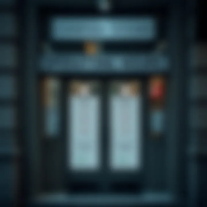 Entrance of Xavier Junction Licence Department showing operating hours displayed on the door