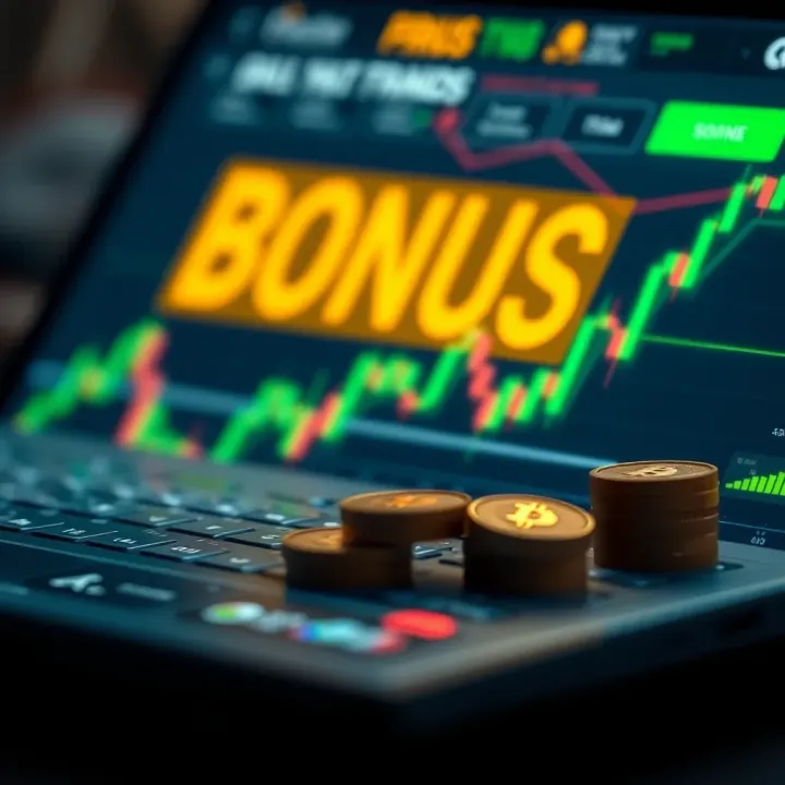Conceptual illustration of bonus funds being added to a digital trading account
