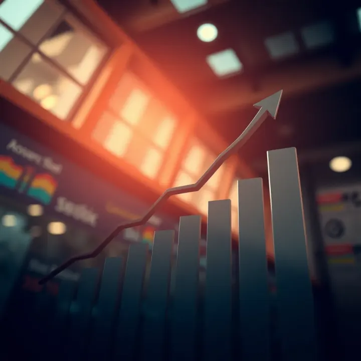 Career growth graph with ascending arrows representing advancement opportunities in risk management